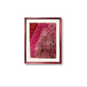 Elegant Red Framed Art Piece